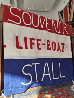 1990s RNLI Hand Stitched Lifeboat Flag/Banner.