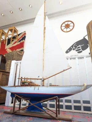 1930s Large Scale Collectible Model Pond Yacht/Boat.