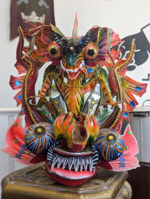 Late 20th Century Bolivian Diablada Hand Made Carnival Mask.